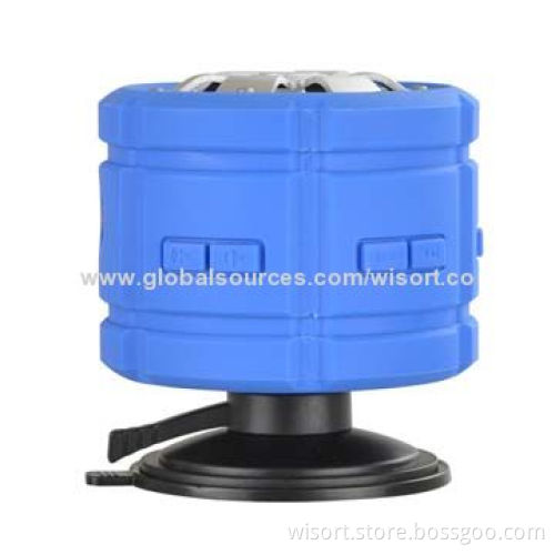 Waterproof Bluetooth Speaker with Sucker Fixed, 550mAh Battery Capacity